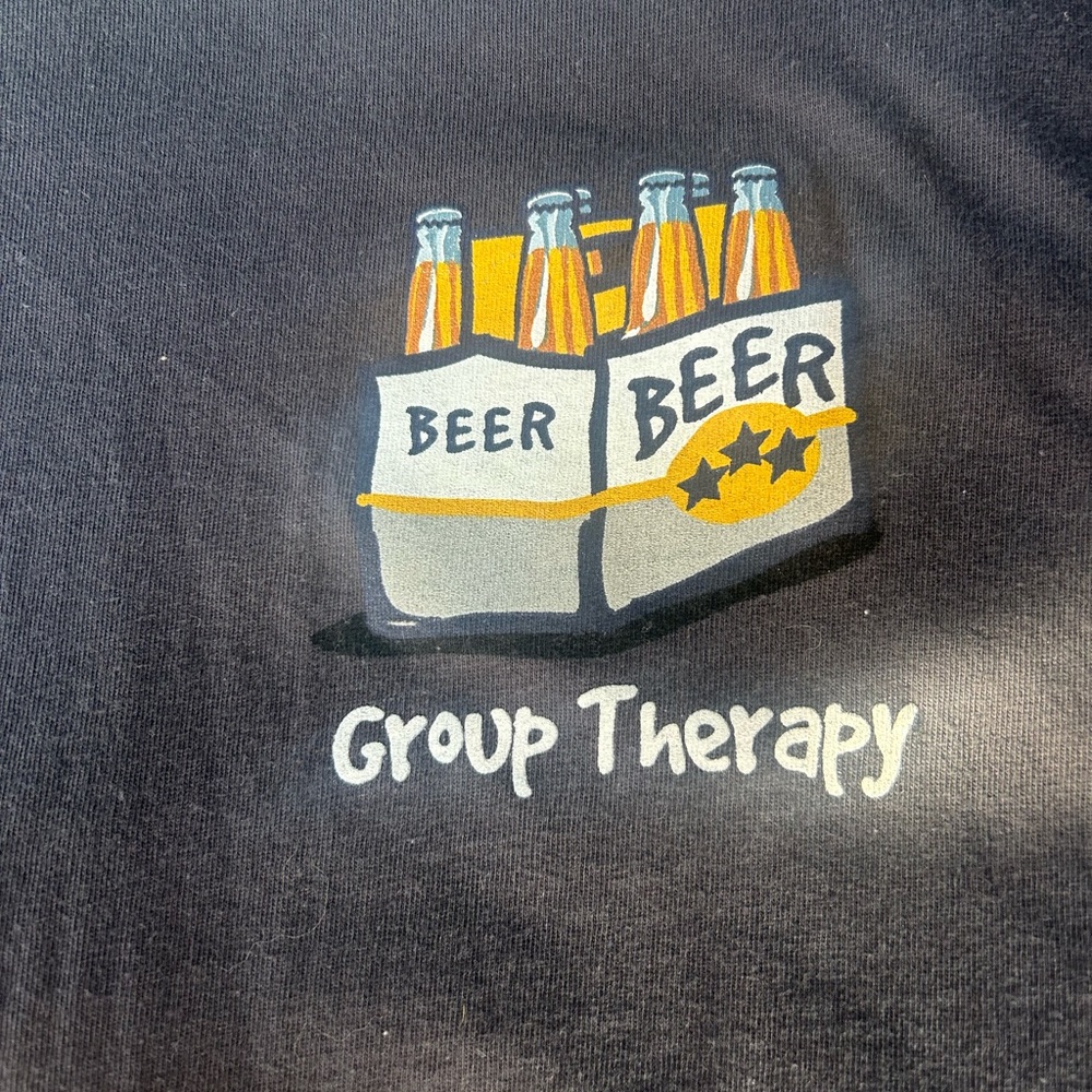 PositiviTees T-Shirt “Group Therapy” Long Sleeve- Charcoal size XL